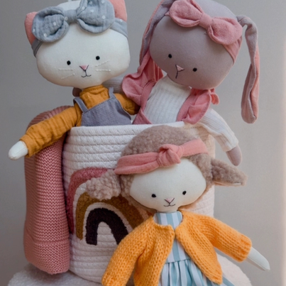 Kuscheltier aus 100% Baumwolle, Lucy der Hase