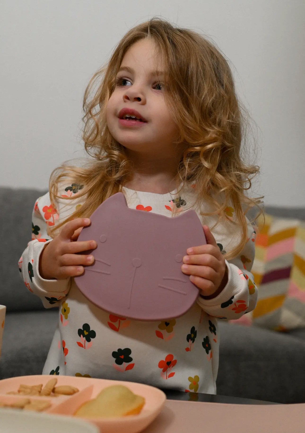 Lunchbox aus hochwertigem BPA-freiem Material, Motiv: Katze Altrosa