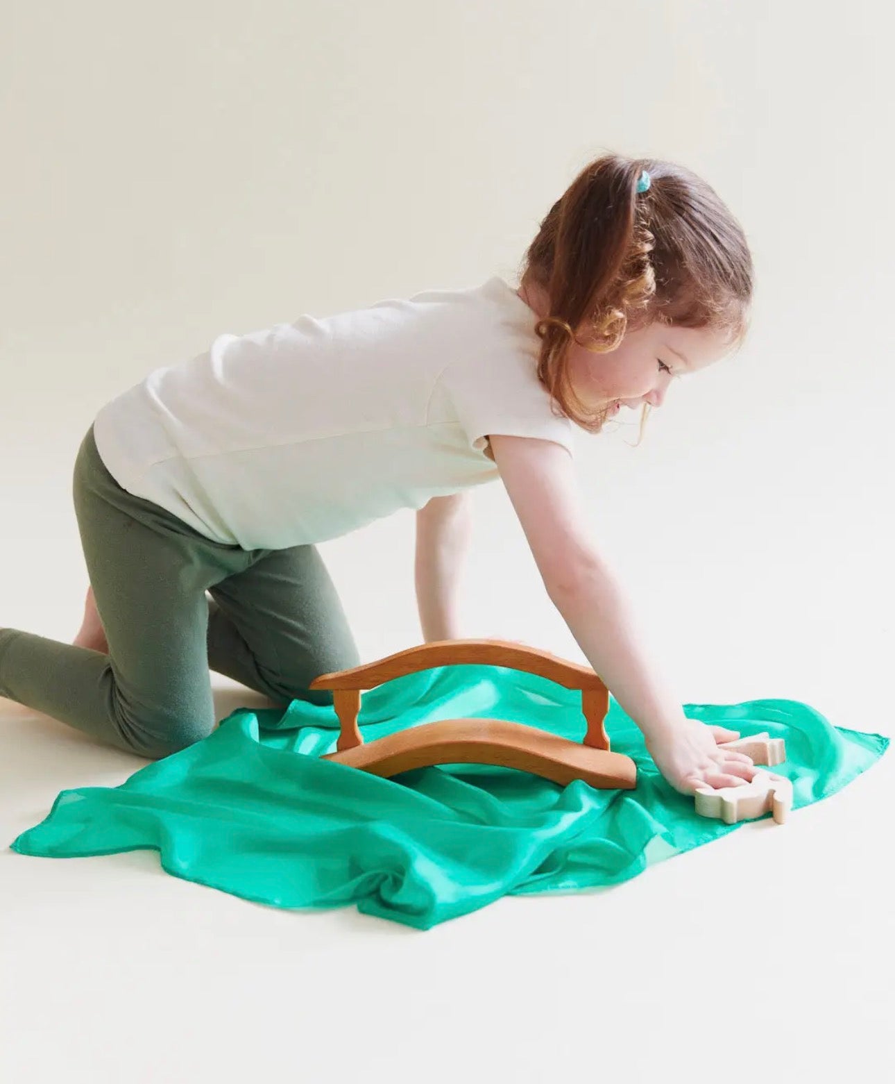 Mini unifarbende Playsilk, Farbe: grün
