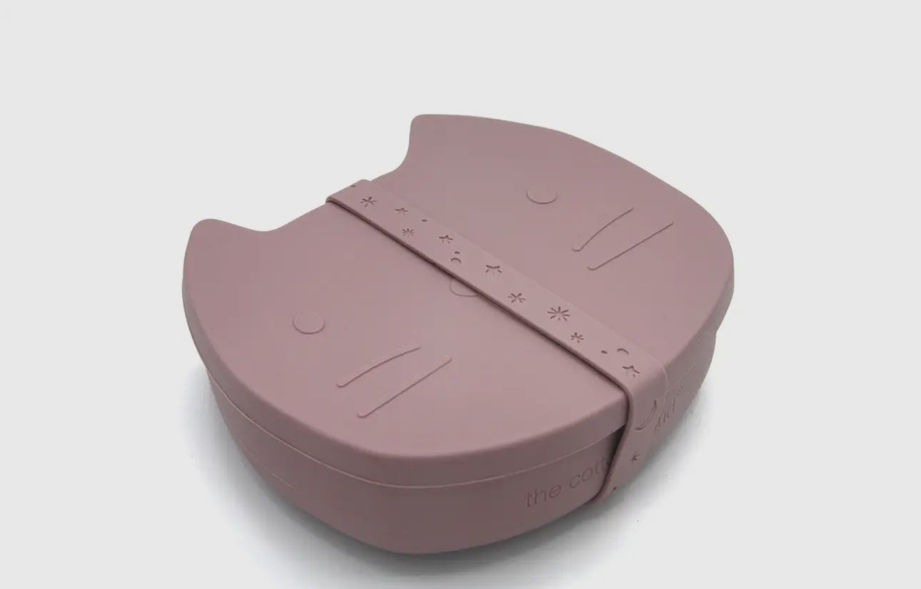 Lunchbox aus hochwertigem BPA-freiem Material, Motiv: Katze Altrosa