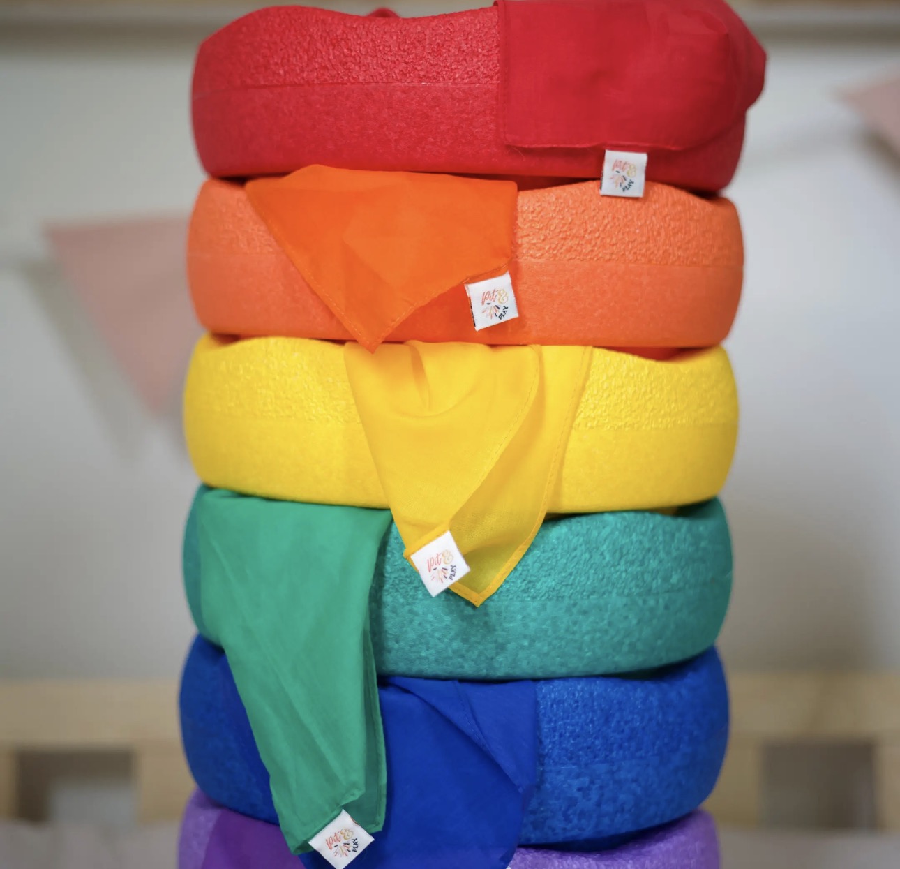 Spieltuch aus 100 % Baumwolle 48x48 cm | Offenes Spiel, Farbe: grün