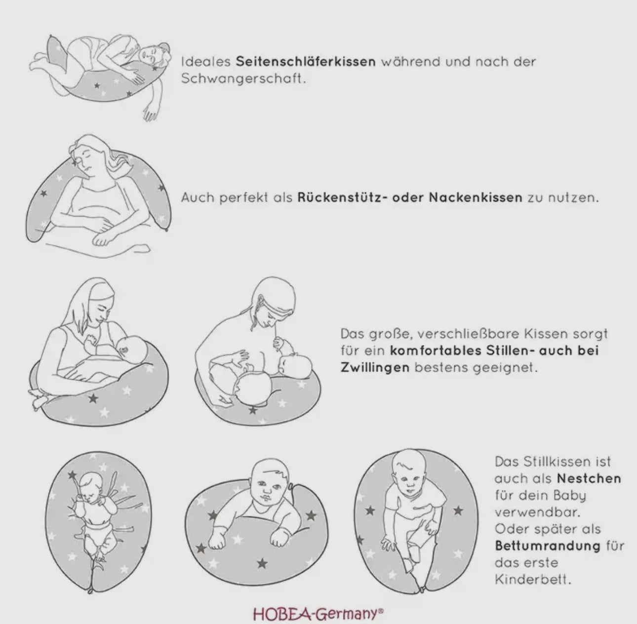 Stillkissen Musselin | Farbe: Taupe