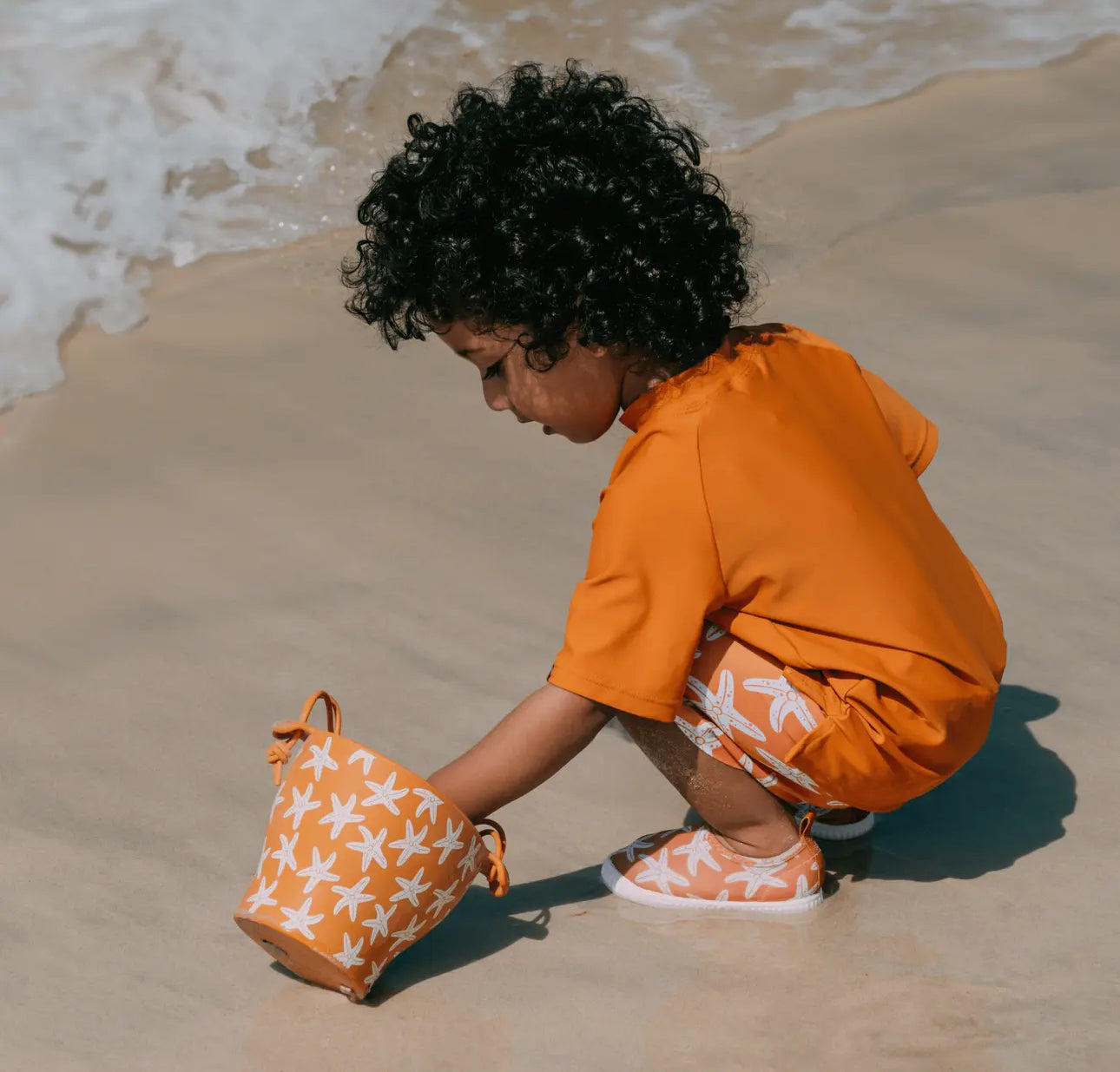 Strandspieleimer aus weichem BPA freiem Silikon | Farbe: Seestar