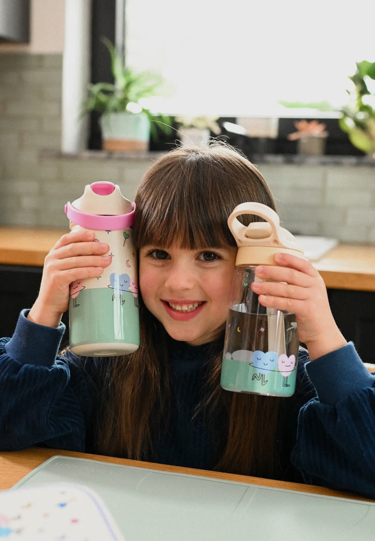 Trinkflasche, BPA-frei, Motiv: Herz