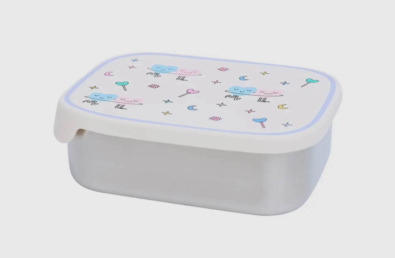 LUNCHBOX AUS EDELSTAHL mit Fächern, Herzen