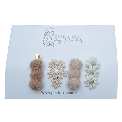 Haarspangenset beige love von "Peek a beau" | Handmade