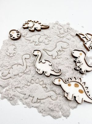 Kleine Abfüllschalen von "Leukmetletters: Dinos, Montessori