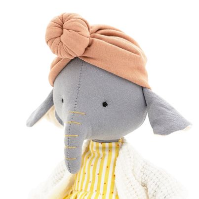 Kuscheltier aus 100% Baumwolle, Alice der Elefant