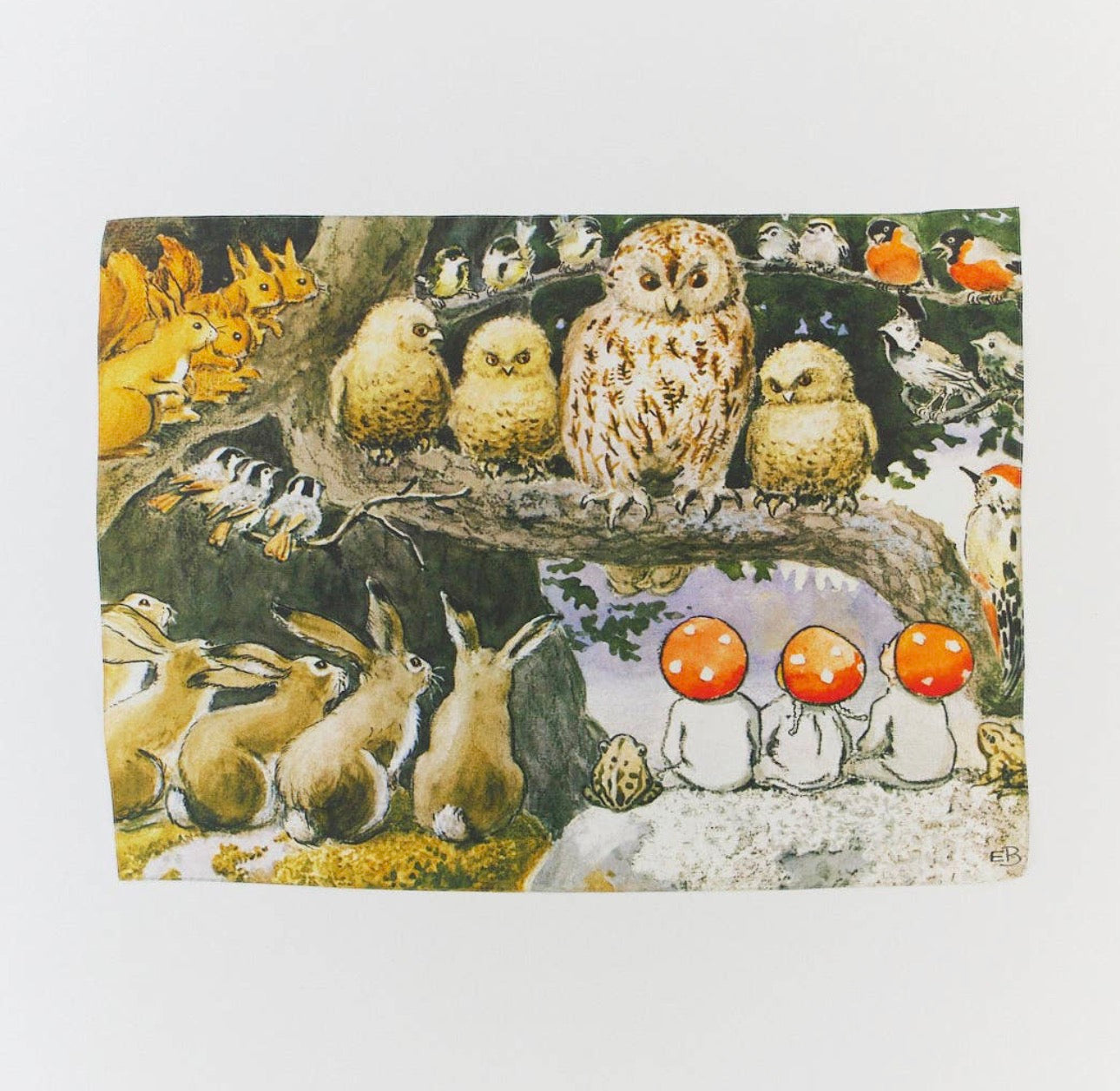 Kinder des Waldes - Suchen & Finden, limitiert, Spieltuch aus 100% Seide, Größe: ca. 53 × 71 cm