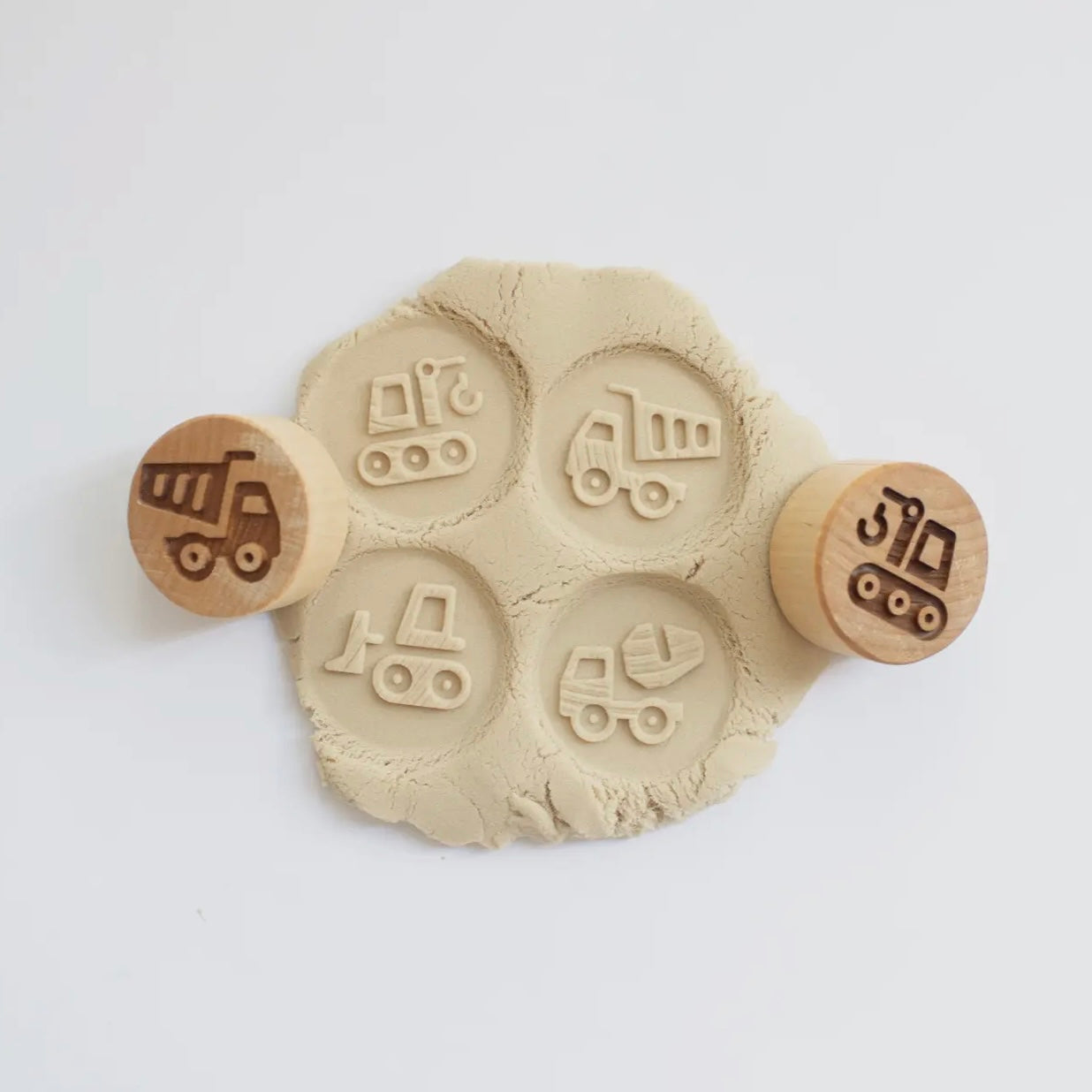 Holzstempel 2er Set | Typ: Baufahrzeug