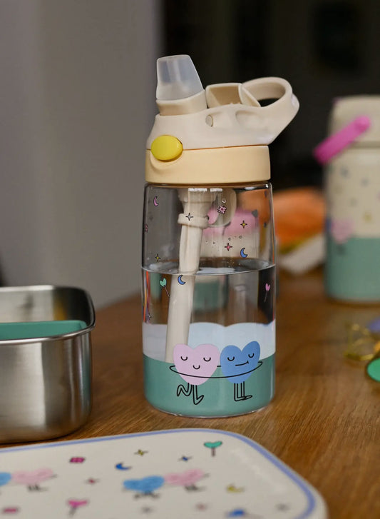 Trinkflasche, BPA-frei, Motiv: Herz