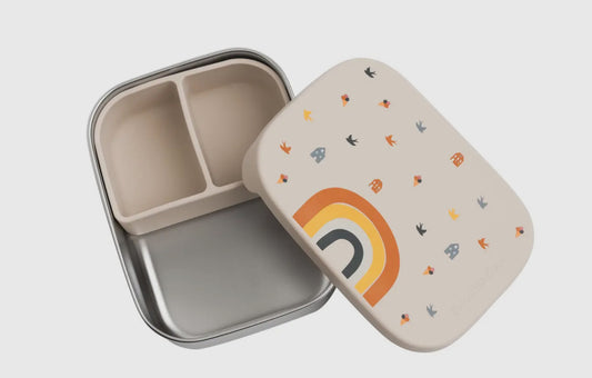 LUNCHBOX AUS EDELSTAHL mit Fächern, Regenbogen