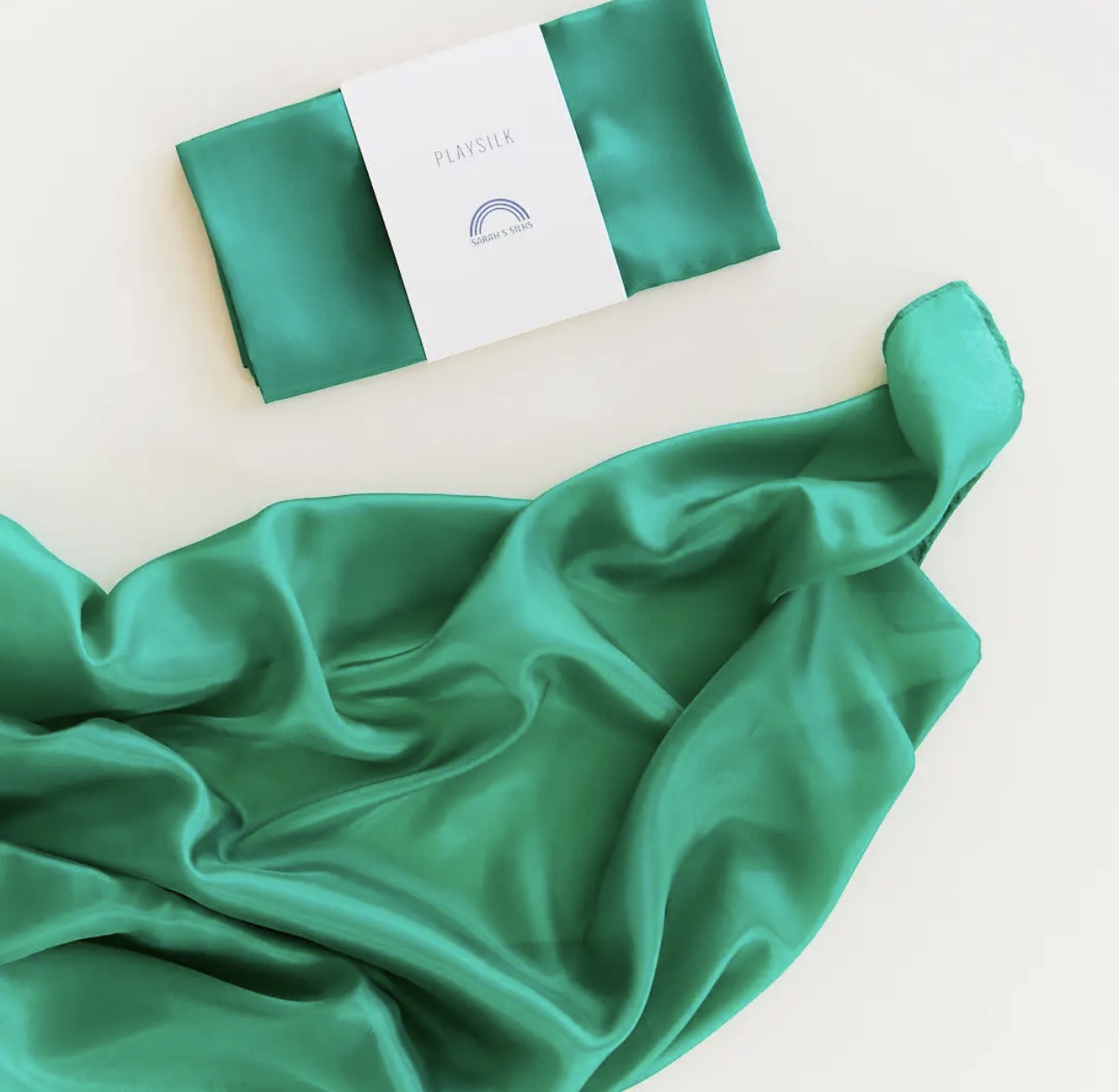 Große unifarbende Playsilks, Farbe: Grün