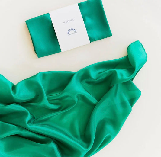 Große unifarbende Playsilks, Farbe: Grün