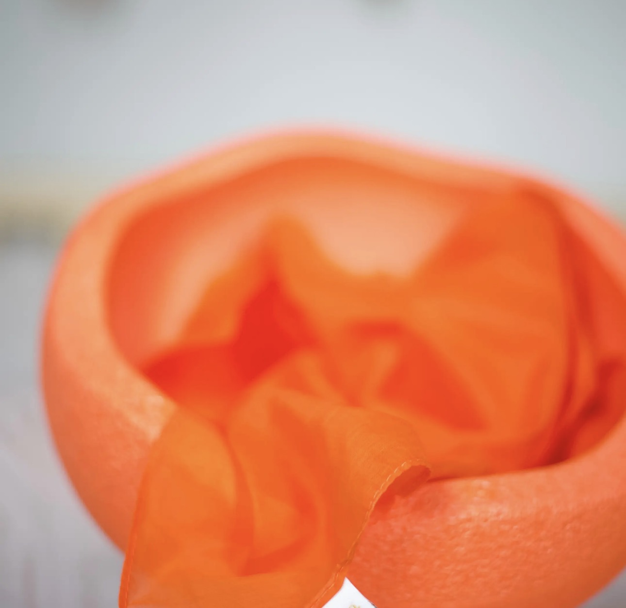 Spieltuch aus 100 % Baumwolle 48x48 cm | Offenes Spiel, Farbe: orange