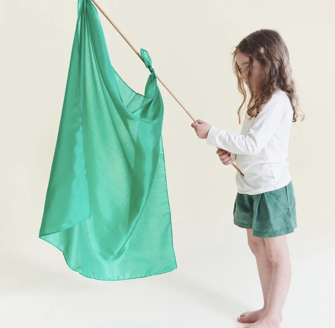 Große unifarbende Playsilks, Farbe: Grün