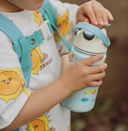 Isolierte Kinderflasche Flying Dog aus Edelstahl