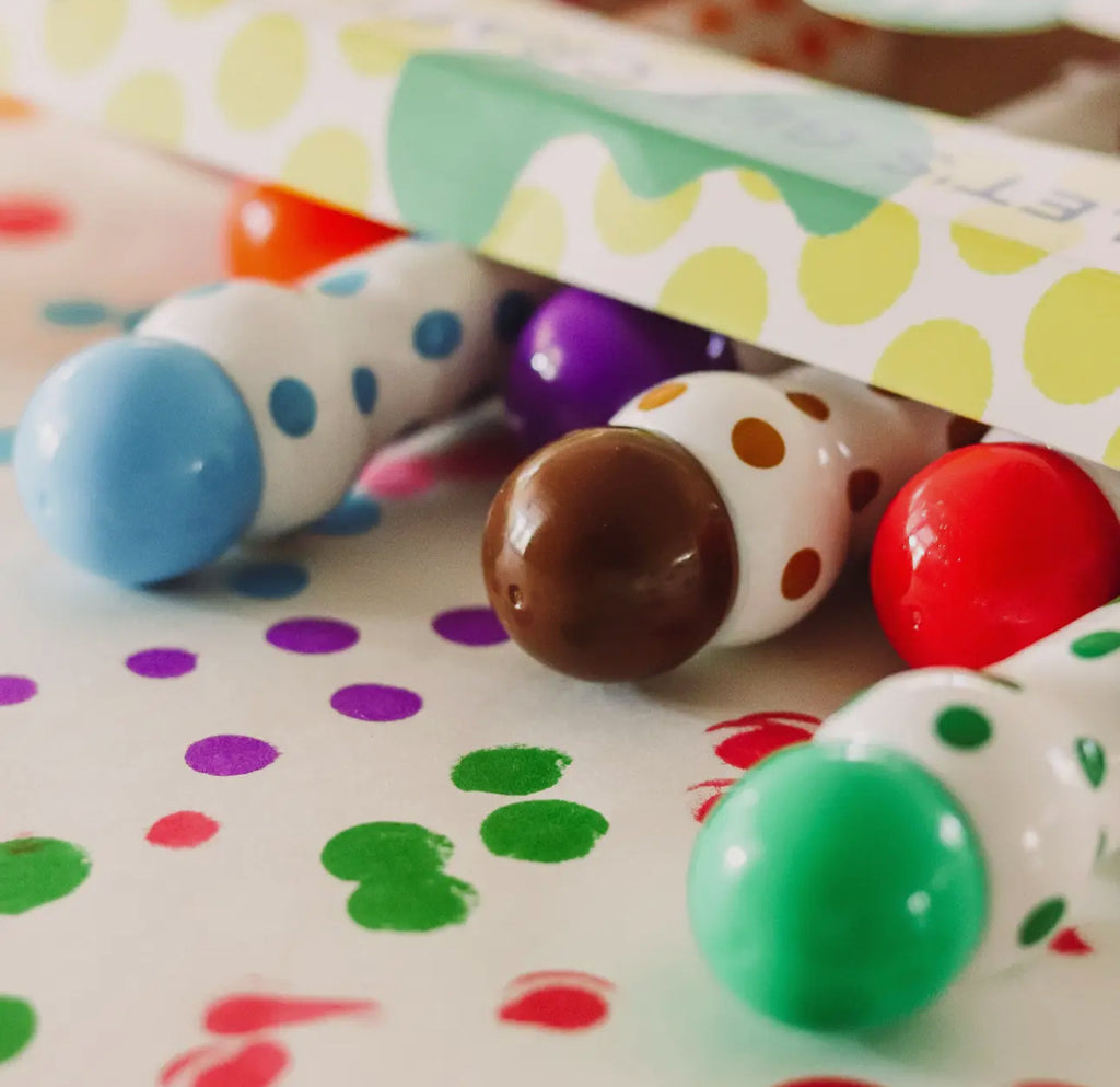 Punktmarker für Kinder, Regenbogenfarben, 8 Stück
