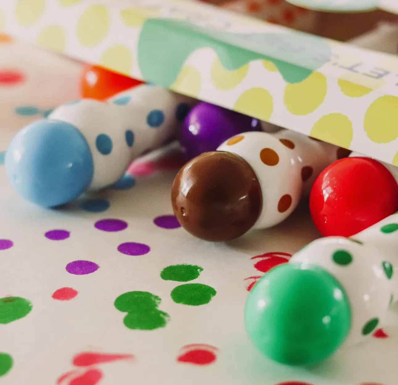 Punktmarker für Kinder, Regenbogenfarben, 8 Stück