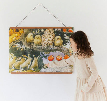 Kinder des Waldes - Suchen & Finden, limitiert, Spieltuch aus 100% Seide, Größe: ca. 53 × 71 cm