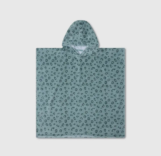 Strandponcho 65x65cm | Farbe: Leopard Grün