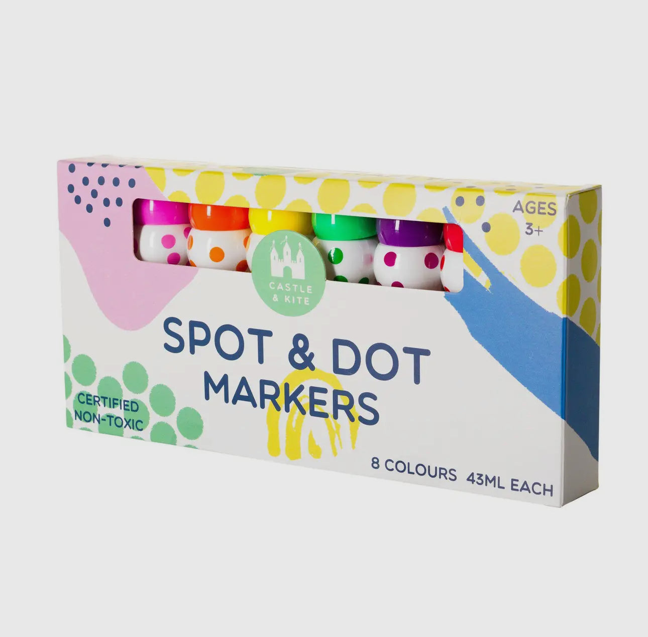 Punktmarker für Kinder, Regenbogenfarben, 8 Stück