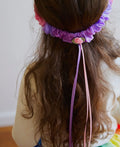Haarband „Blossom Garland" aus Seide in Rosa und Violett