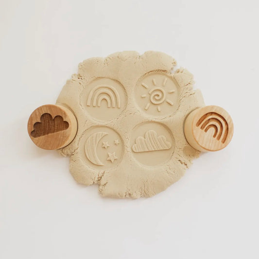 Holzstempel 2er Set doppelseitig | Typ: Wetter