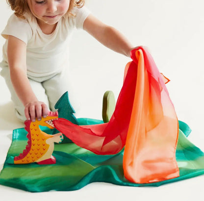 Mini verzauberte Playsilks: Feuer