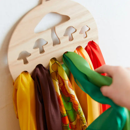 Pilzständer aus Holz für Spielseide, Stoff, Waldorf-Spielzeug