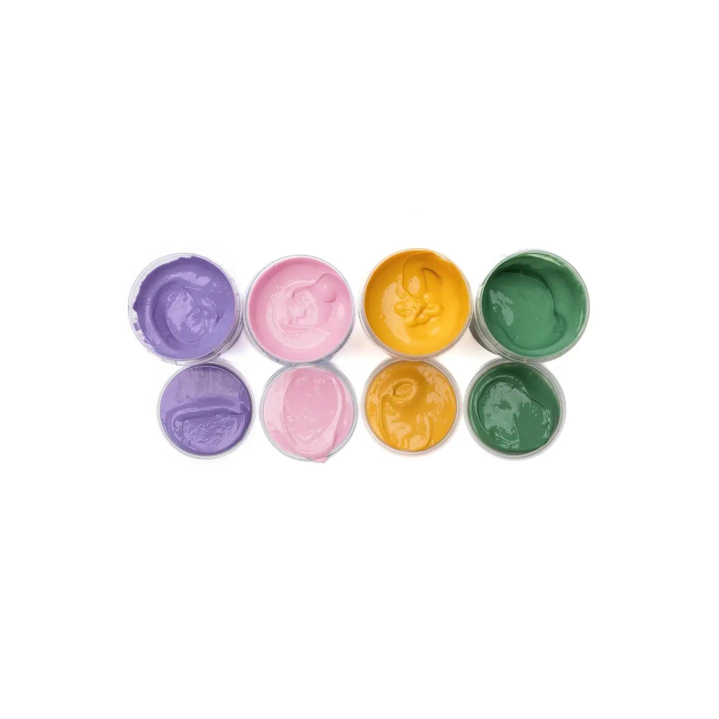 Bio-Fingerfarben vegan 4er Set "Luka" - rosa, gelb, grün, violett