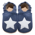 Kinderschuhe Blau Mit Weißem Stern, Leder | HOBEA